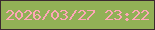 文字の大きさ：3、枠の色：3b292f、背景の色：92b056、文字の色：fea6b7 無料ブログパーツのブログ時計