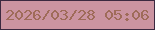 文字の大きさ：3、枠の色：3b2940、背景の色：cb94a1、文字の色：9f6b59 無料ブログパーツのブログ時計