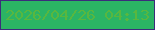 文字の大きさ：5、枠の色：3b2c7b、背景の色：2bb464、文字の色：58b73f 無料ブログパーツのブログ時計