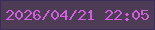 文字の大きさ：4、枠の色：3b2d5b、背景の色：4e3b56、文字の色：d05fdb 無料ブログパーツのブログ時計