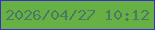 文字の大きさ：1、枠の色：3b2dca、背景の色：66b044、文字の色：4b7867 無料ブログパーツのブログ時計