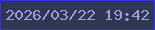 文字の大きさ：2、枠の色：3b2dec、背景の色：2e3850、文字の色：9f9ae3 無料ブログパーツのブログ時計