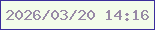 文字の大きさ：2、枠の色：3b2e9c、背景の色：f3fcea、文字の色：9889a6 無料ブログパーツのブログ時計