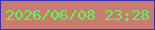 文字の大きさ：2、枠の色：3b2eaf、背景の色：c77c6f、文字の色：59fa59 無料ブログパーツのブログ時計