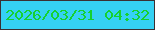 文字の大きさ：1、枠の色：3b3032、背景の色：35d1f3、文字の色：15d131 無料ブログパーツのブログ時計