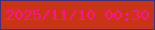 文字の大きさ：5、枠の色：3b3284、背景の色：c93416、文字の色：fd1493 無料ブログパーツのブログ時計