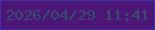 文字の大きさ：3、枠の色：3b33ab、背景の色：4d1576、文字の色：2d526a 無料ブログパーツのブログ時計