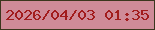 文字の大きさ：4、枠の色：3b361d、背景の色：cf8b98、文字の色：a21c1d 無料ブログパーツのブログ時計