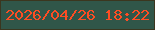 文字の大きさ：4、枠の色：3b361f、背景の色：305649、文字の色：fe4d23 無料ブログパーツのブログ時計