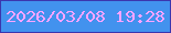 文字の大きさ：5、枠の色：3b36ae、背景の色：4292ee、文字の色：fda4ff 無料ブログパーツのブログ時計