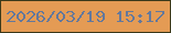 文字の大きさ：5、枠の色：3b391a、背景の色：e49b54、文字の色：63789c 無料ブログパーツのブログ時計