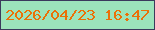 文字の大きさ：1、枠の色：3b3a5c、背景の色：9ce4bb、文字の色：eb7007 無料ブログパーツのブログ時計
