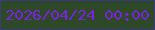 文字の大きさ：3、枠の色：3b3a7a、背景の色：2e4928、文字の色：7a22de 無料ブログパーツのブログ時計
