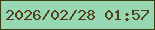 文字の大きさ：5、枠の色：3b3e11、背景の色：96d8b4、文字の色：563d19 無料ブログパーツのブログ時計