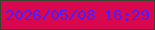 文字の大きさ：2、枠の色：3b422e、背景の色：d9074d、文字の色：4c1bfd 無料ブログパーツのブログ時計