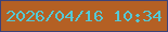文字の大きさ：5、枠の色：3b427a、背景の色：b46024、文字の色：54c9d5 無料ブログパーツのブログ時計