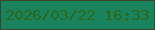 文字の大きさ：1、枠の色：3b452c、背景の色：19835e、文字の色：2c6818 無料ブログパーツのブログ時計