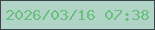 文字の大きさ：4、枠の色：3b4549、背景の色：b0d5c6、文字の色：6bbf7e 無料ブログパーツのブログ時計