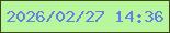 文字の大きさ：5、枠の色：3b4815、背景の色：b7f69c、文字の色：647fe4 無料ブログパーツのブログ時計