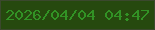 文字の大きさ：5、枠の色：3b482d、背景の色：26490e、文字の色：329225 無料ブログパーツのブログ時計
