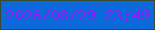 文字の大きさ：5、枠の色：3b4834、背景の色：0b69d9、文字の色：8d1cfc 無料ブログパーツのブログ時計