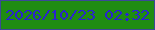 文字の大きさ：3、枠の色：3b4897、背景の色：1f8c12、文字の色：2a23d0 無料ブログパーツのブログ時計