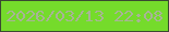 文字の大きさ：5、枠の色：3b4932、背景の色：75db2b、文字の色：a8b397 無料ブログパーツのブログ時計