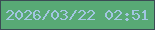文字の大きさ：1、枠の色：3b4b54、背景の色：58a975、文字の色：a2c6e1 無料ブログパーツのブログ時計