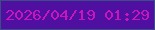 文字の大きさ：4、枠の色：3b4d84、背景の色：4f0fa0、文字の色：c816bc 無料ブログパーツのブログ時計