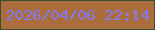 文字の大きさ：3、枠の色：3b4f30、背景の色：ab6d3c、文字の色：8379f0 無料ブログパーツのブログ時計