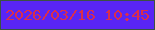 文字の大きさ：5、枠の色：3b5243、背景の色：5925f5、文字の色：da2e4c 無料ブログパーツのブログ時計