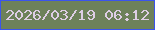 文字の大きさ：5、枠の色：3b54ec、背景の色：6d815a、文字の色：decee5 無料ブログパーツのブログ時計