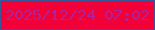 文字の大きさ：4、枠の色：3b5599、背景の色：f20138、文字の色：b12199 無料ブログパーツのブログ時計