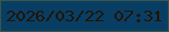 文字の大きさ：2、枠の色：3b574a、背景の色：083e63、文字の色：211403 無料ブログパーツのブログ時計