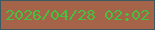 文字の大きさ：3、枠の色：3b5a61、背景の色：a56349、文字の色：49bf40 無料ブログパーツのブログ時計