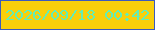 文字の大きさ：4、枠の色：3b5abd、背景の色：f9cf0a、文字の色：63edb6 無料ブログパーツのブログ時計