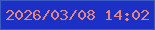 文字の大きさ：2、枠の色：3b5ac2、背景の色：1c30c6、文字の色：e5877e 無料ブログパーツのブログ時計