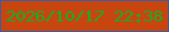 文字の大きさ：2、枠の色：3b5ea2、背景の色：c9450f、文字の色：13af2a 無料ブログパーツのブログ時計
