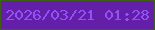 文字の大きさ：3、枠の色：3b6016、背景の色：631fa7、文字の色：9351f8 無料ブログパーツのブログ時計