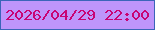 文字の大きさ：4、枠の色：3b65b9、背景の色：be95fb、文字の色：c80474 無料ブログパーツのブログ時計