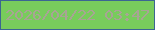 文字の大きさ：3、枠の色：3b6692、背景の色：78cc5c、文字の色：a8a494 無料ブログパーツのブログ時計
