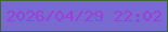文字の大きさ：5、枠の色：3b692c、背景の色：786ad1、文字の色：9b3ed8 無料ブログパーツのブログ時計