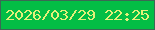 文字の大きさ：3、枠の色：3b6954、背景の色：03be45、文字の色：e3f079 無料ブログパーツのブログ時計