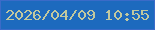文字の大きさ：2、枠の色：3b6bc8、背景の色：1d6abe、文字の色：c1c89f 無料ブログパーツのブログ時計