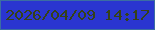 文字の大きさ：3、枠の色：3b6da2、背景の色：2a35d0、文字の色：364117 無料ブログパーツのブログ時計