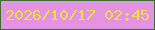 文字の大きさ：3、枠の色：3b6e30、背景の色：e393e1、文字の色：f3dc44 無料ブログパーツのブログ時計