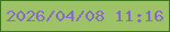 文字の大きさ：1、枠の色：3b741a、背景の色：9dc366、文字の色：856ac8 無料ブログパーツのブログ時計