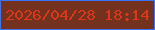 文字の大きさ：1、枠の色：3b74f9、背景の色：74311e、文字の色：d9371e 無料ブログパーツのブログ時計