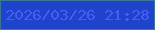 文字の大きさ：2、枠の色：3b7898、背景の色：1f43cb、文字の色：435efa 無料ブログパーツのブログ時計