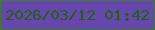 文字の大きさ：4、枠の色：3b7d30、背景の色：6746ae、文字の色：1c6309 無料ブログパーツのブログ時計